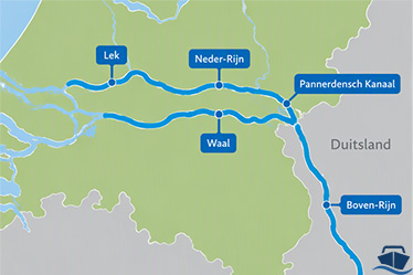 Kaart van Nederland met markering toepassingsgebied RPR